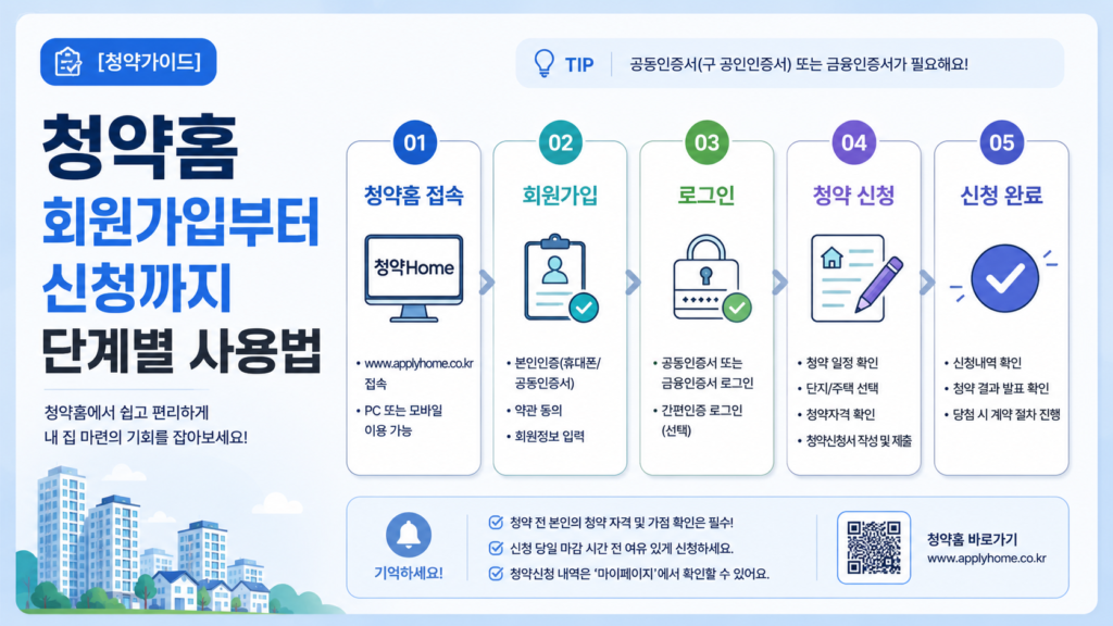 [청약가이드] 청약홈 회원가입부터 신청까지 단계별 사용법