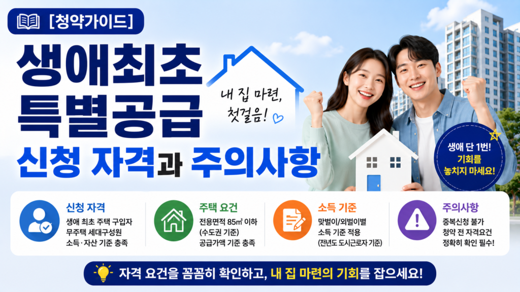 생애최초 특별공급 신청 가이드